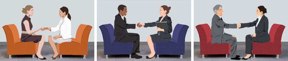 Illustration of office scene.